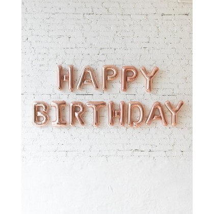 CherryBlossoms - 16in Rose Gold HAPPY BIRTHDAY Foil Letters Set