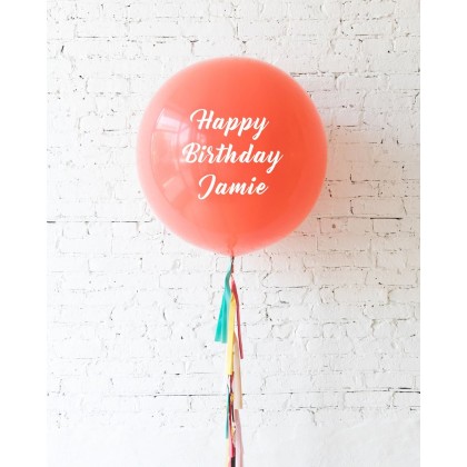BubbleGum - Personalized Happy Birthday Balloon with Tassel