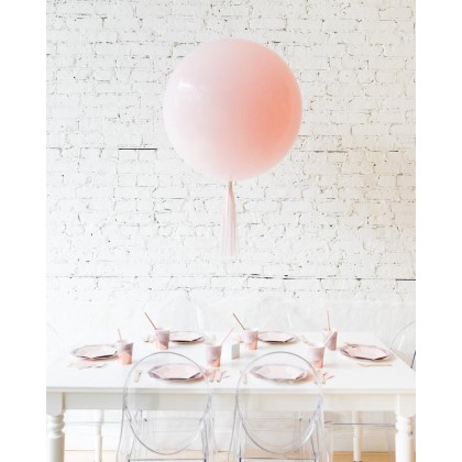 CherryBlossoms Light Pink Giant Balloon and Mauve Skirt Centerpiece