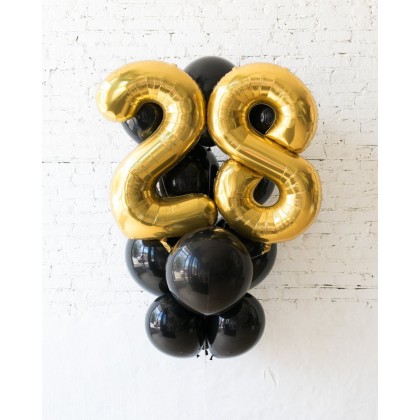 Royal - Foil Number and latex Balloons - 13 balloons