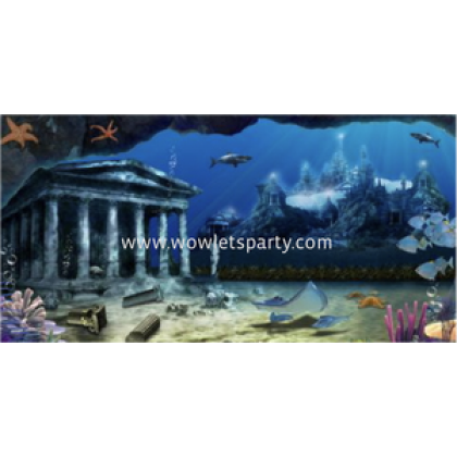 Mermaid Underwater Dolphin Backdrop