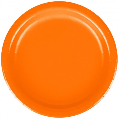 9" Plastic Plates - Orange