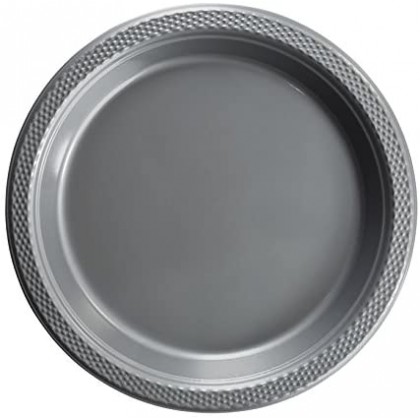 7"  Plastic Plates - Silver