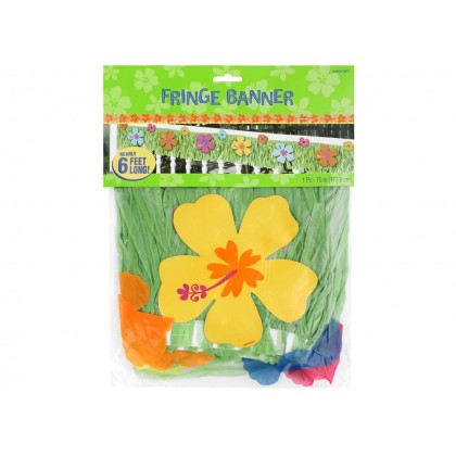 Summer Hibiscus Fringe Banner