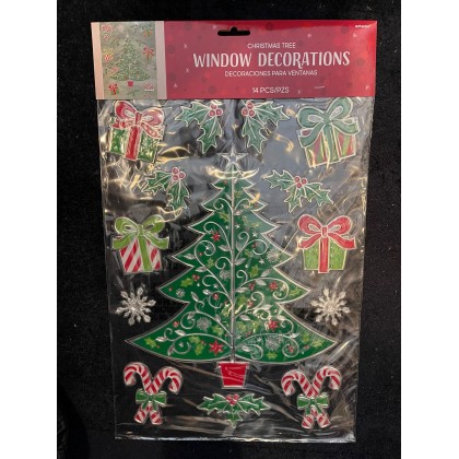 Traditional Xmas Window Deco