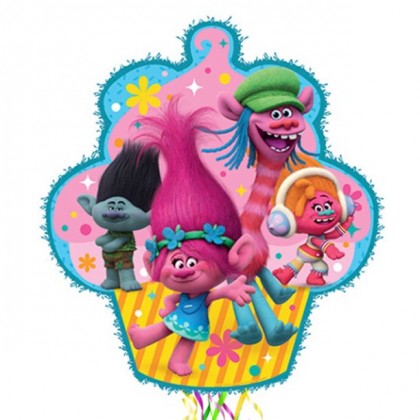 ©Trolls Licensed Outline Pull Piñata