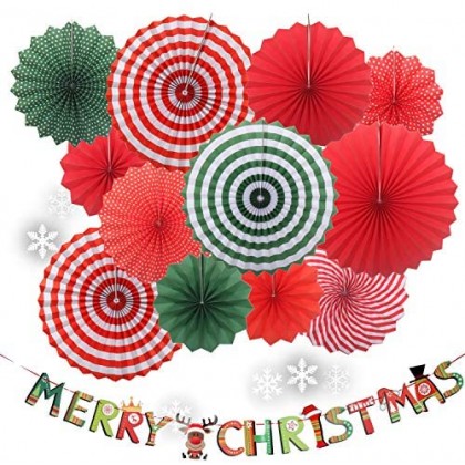 Xmas Paper Fan Deco Kit