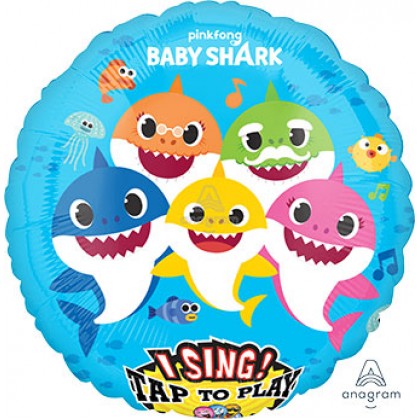 28" Baby Shark  Jumbo Sing-A-Tune® XL Foil Balloon