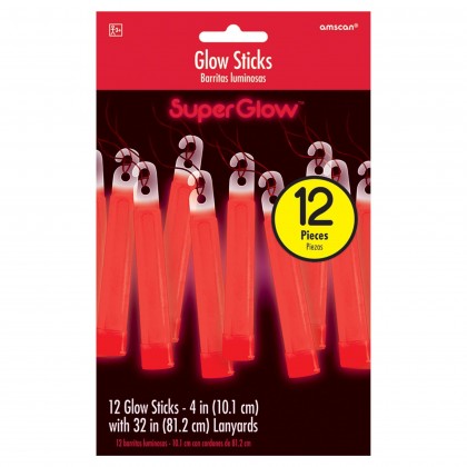4" Glow Stick - Red