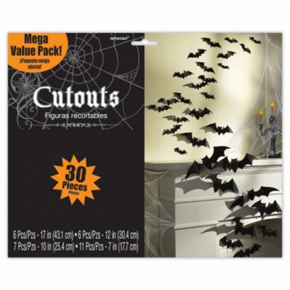 Cemetery Mega Value Pack Bat Cutouts