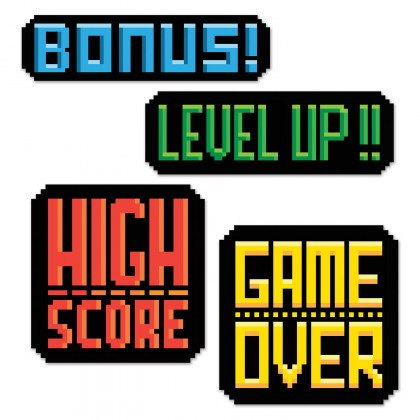 8-Bit Action Sign Cutouts