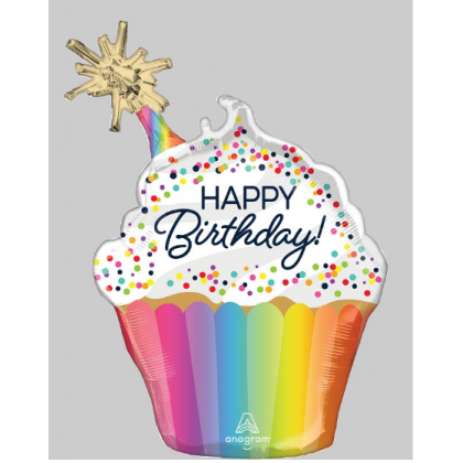 P35 LRG SHP XL CONFETTI SPRINKLE BDAY