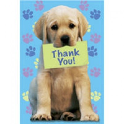 Party Pups Postcard Thank You Cards