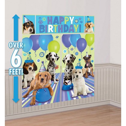 Party Pups Scene Setters® Wall Decorating Kit - Plastic