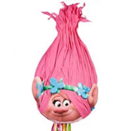 ©Trolls Licensed 3-D Premium Pull Piñata - Poppy