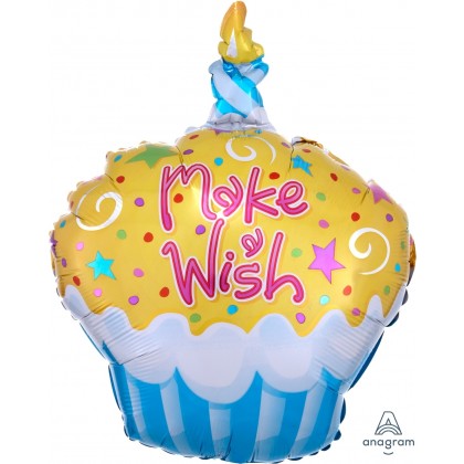 S50 17" Make A Wish Cupcake Standard Shape