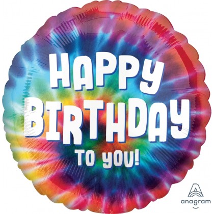 S40 17" Tie Dye Birthday Standard HX®