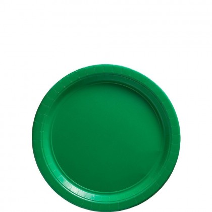 Paper Plates 7 in Festive Green