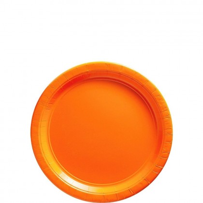 Paper Plates 7 in Orange Peel