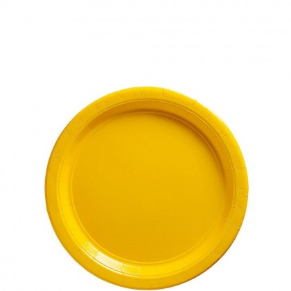 Paper Plates 7 in Yellow Sunshine