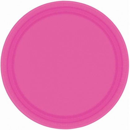 Bright Pink Plates, 7" - Paper