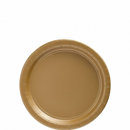 Paper Plates 7 in Gold