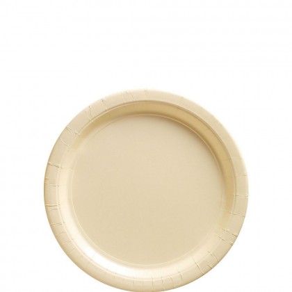 Paper Plates 7 in Vanilla Creme
