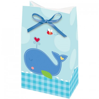 Ahoy Baby Paper Favor Bags w/Ribbon