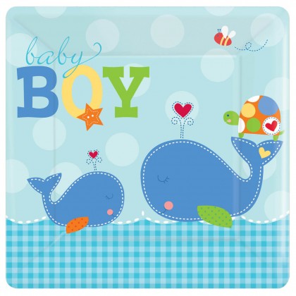 Ahoy Baby 10 1/4" Square Plate
