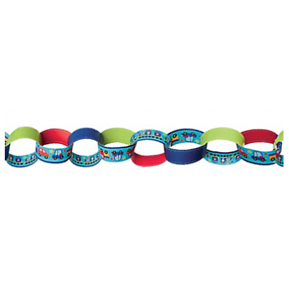 All Aboard Boy Chain Link Garland - Printed Paper