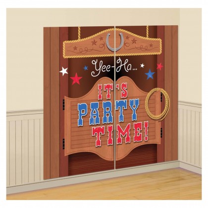 Bandana & Blue Jeans Scene Setters® Wall Decorating Kit - Plastic