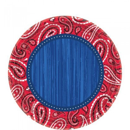 Bandana & Blue Jeans Round Plates, 7"