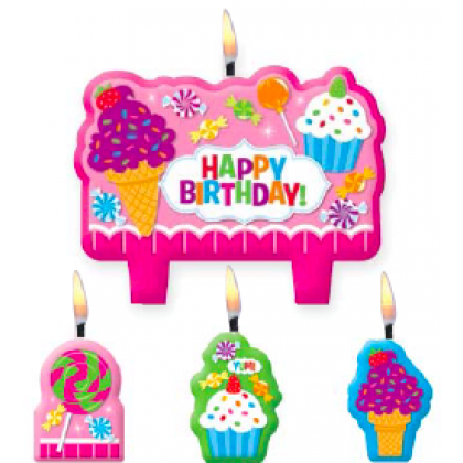 Sweet Shop Birthday Candle Set