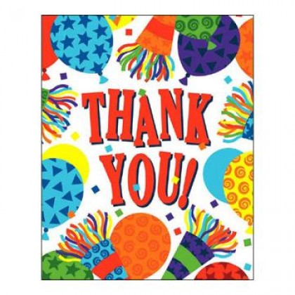 Birthday Horns Postcard Thank You Cards