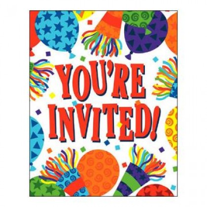 Birthday Horns Postcard Invitations