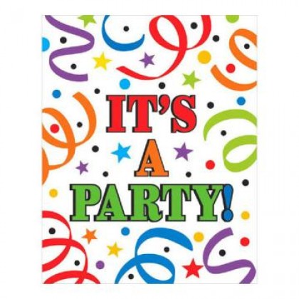 Colorful Birthday Postcard Invitations