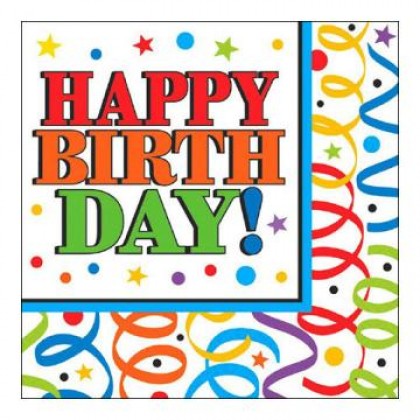 Colorful Birthday Luncheon Napkins