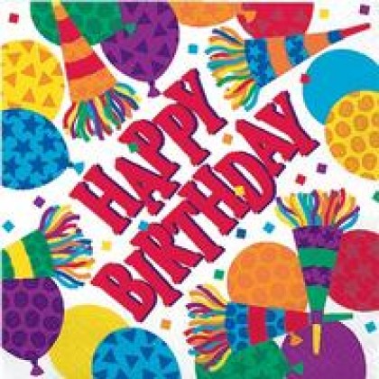 Birthday Horns Luncheon Napkins