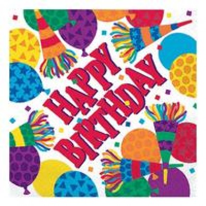 Birthday Horns Beverage Napkins