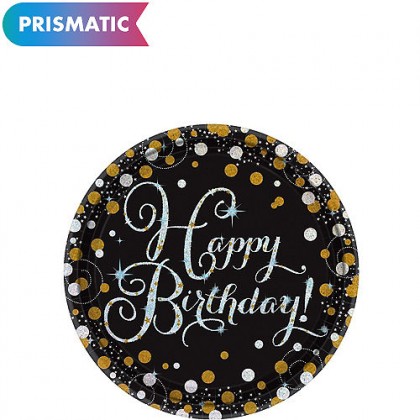 Sparkling Celebration Prismatic Round Plates 7in