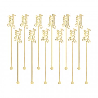 Confetti Fun Happy Birthday Drink Stirrers - Plastic