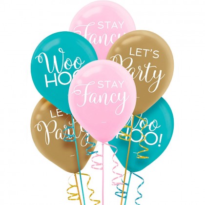 Confetti Fun Printed Latex Balloons - Asst. Colors