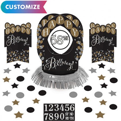 Sparkling Celebration Add-Any-Age Table Decoration Kit