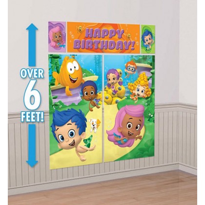 Bubble Guppies™ Party Scene Setters® Wall Decorating Kit - Plastic