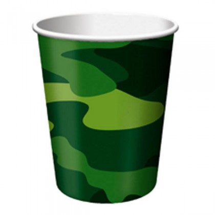 Camouflage Cups, 9 oz.