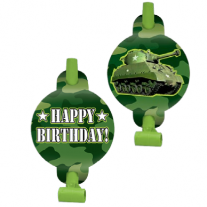 Camouflage Happy Birthday Blowouts