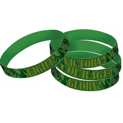 Camoflage Rubber Bracelet Favors