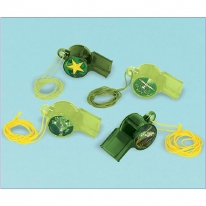 Camouflage Whistle Favor 4PCS