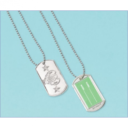 Camouflage Electroplated Dog Tag Favors