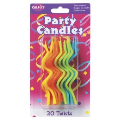Twists-Neon-20 Pkg Candle